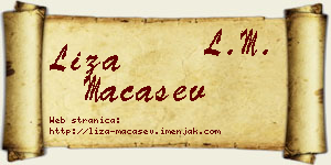 Liza Maćašev vizit kartica